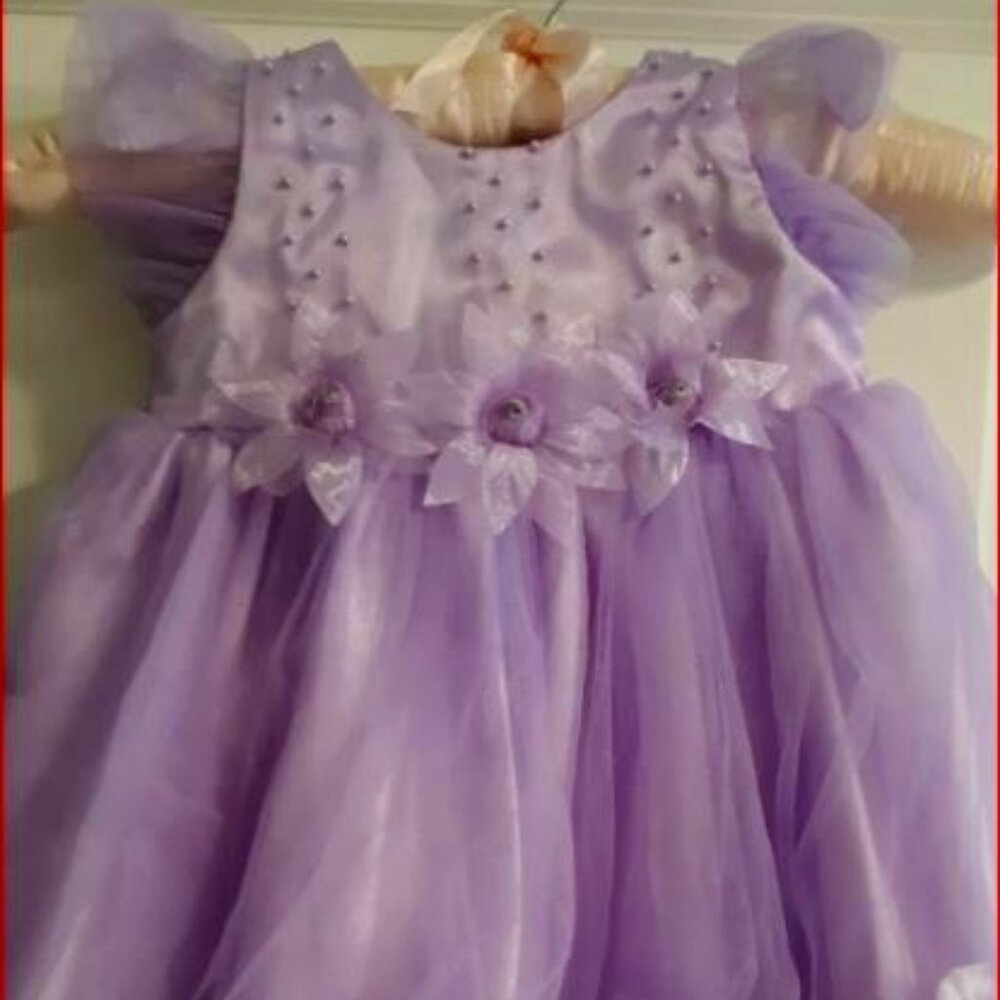 Thy-Thy Brand Toddler Girls Size 12 to 18 Months Formal Dress Mauve